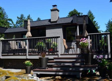 after photo of exterior residential deck paint job in Victoria