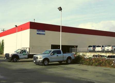 exterior paint job of commercial/industrial building in Victoria BC